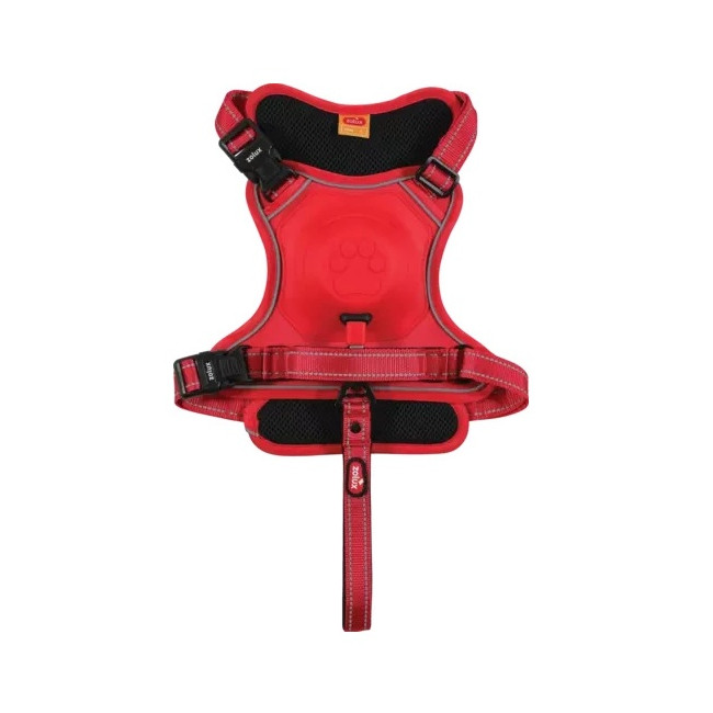 Zolux Szelki ze smyczą automatyczną Easyride XL czerwone