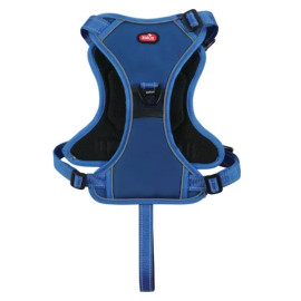 Zolux Szelki ze smyczą automatyczną Easyride XL niebieskie