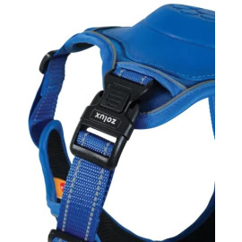 Zolux Szelki ze smyczą automatyczną Easyride L niebieskie
