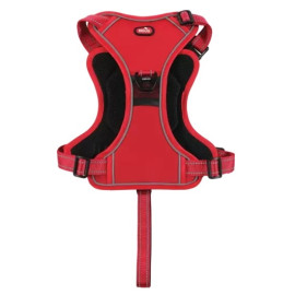 Zolux Szelki ze smyczą automatyczną Easyride L czerwone