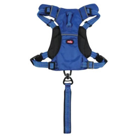 Zolux Szelki ze smyczą automatyczną Easyride M niebieskie