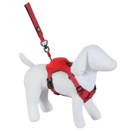 Zolux Szelki ze smyczą automatyczną Easyride S czerwone