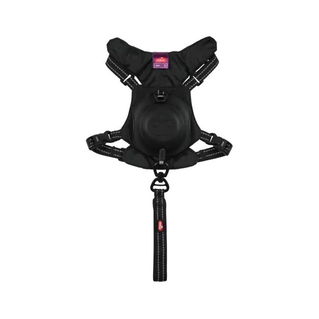 Zolux Szelki ze smyczą automatyczną Easyride XS czarne