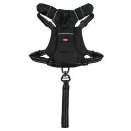 Zolux Szelki ze smyczą automatyczną Easyride XS czarne