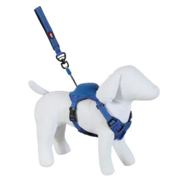 Zolux Szelki ze smyczą automatyczną Easyride XS niebieskie