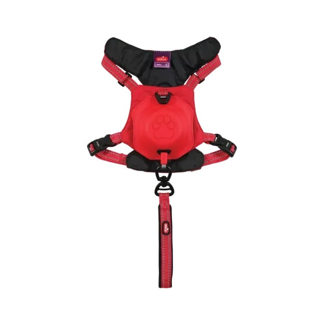 Zolux Szelki ze smyczą automatyczną Easyride XS czerwone
