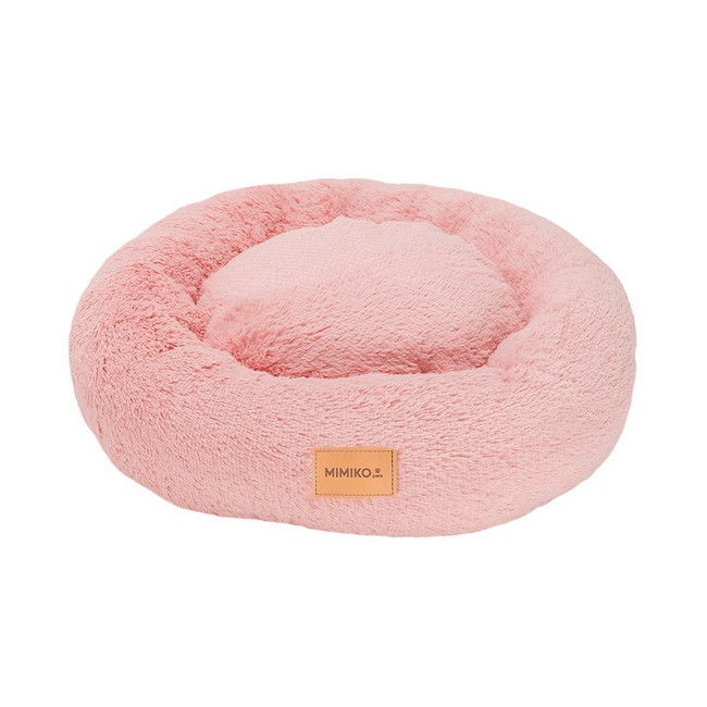 MIMIKO Pets Legowisko Shaggy okrągłe L 60cm różowe