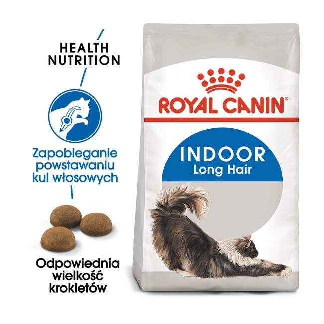 Royal Canin Indoor Long Hair karma sucha dla kotów dorosłych, długowłose, przebywających wyłącznie w domu 2kg