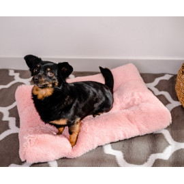 MIMIKO Pets Legowisko Shaggy prostokątne XL 85x65cm różowe