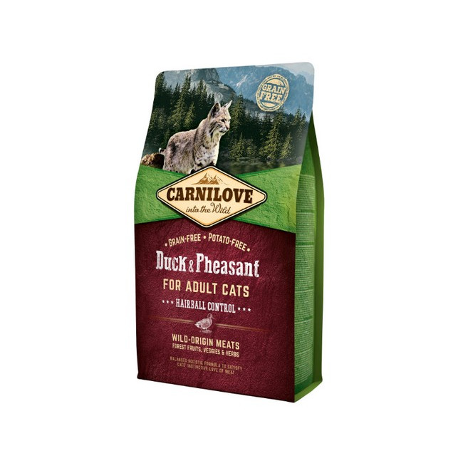 Carnilove Cat Duck & Pheasant Hairball Control - kaczka i bażant 2kg