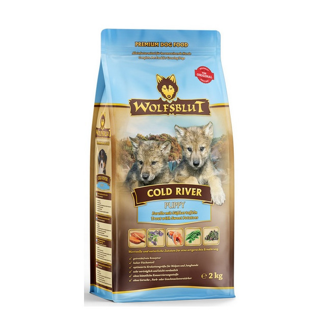 Wolfsblut Dog Cold River Puppy - pstrąg i bataty 2kg