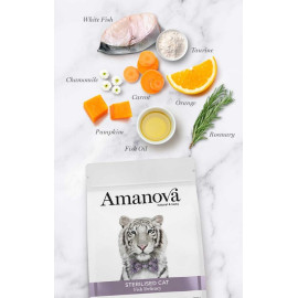 Amanova Cat Sterilised Fish Delicacy - biała ryba 1,5kg