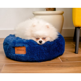 MIMIKO Pets Legowisko Shaggy okrągłe M 45cm chabrowe