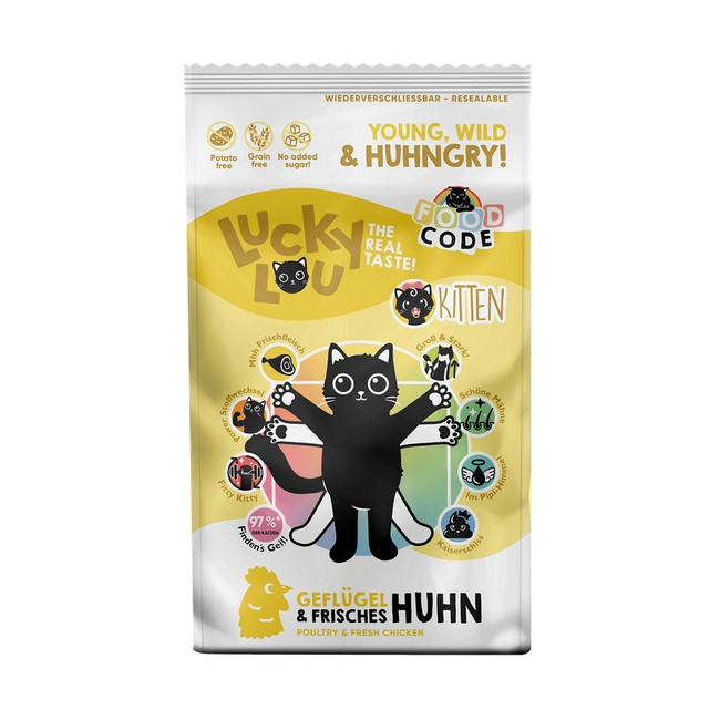 Lucky Lou Food Code Lifestage Kitten Drób & Kurczak 1,7kg