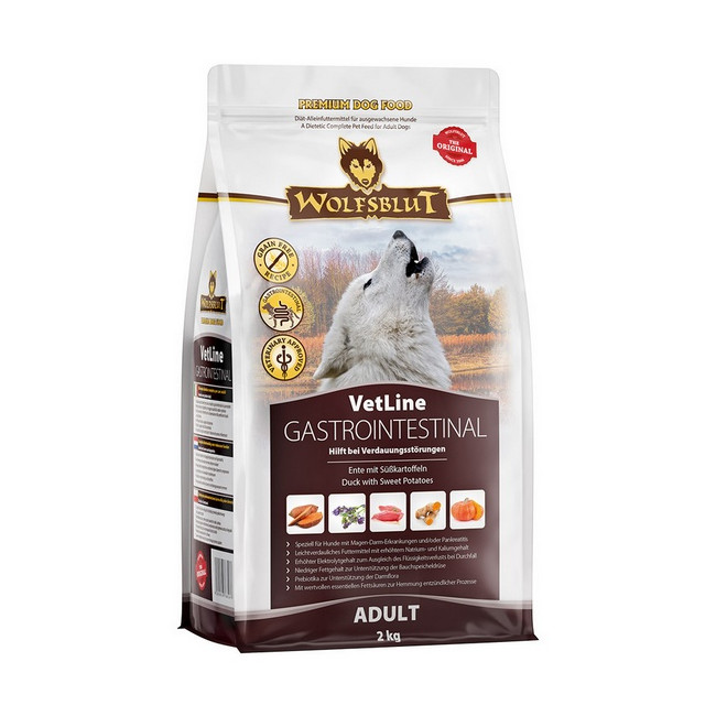 Wolfsblut Dog VetLine Gastrointestinal - kaczka i bataty 2kg