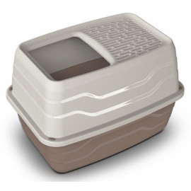 Yarro/Moderna Toaleta dla kota z wejściem od góry 56cm beżowa