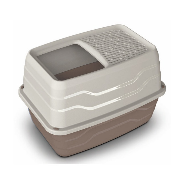 Yarro/Moderna Toaleta dla kota z wejściem od góry 56cm beżowa