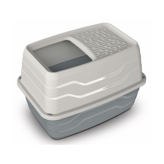 Yarro/Moderna Toaleta dla kota z wejściem od góry 56cm szara