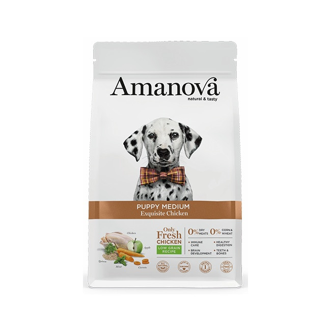 Amanova Dog Puppy Medium Exquisite Chicken - kurczak 2kg