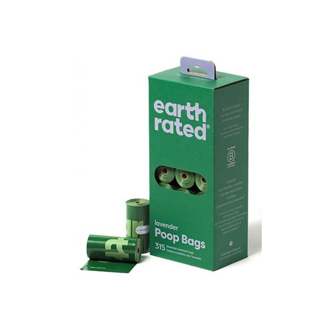 Earth Rated Woreczki ekologiczne do zbierania odchodów 21x15szt lawendowe