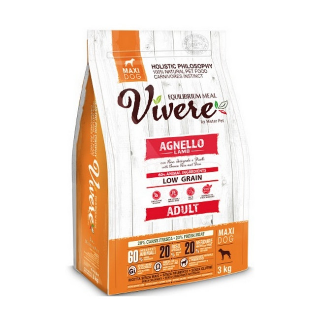 Vivere Maxi Adult Lamb 3kg Karma Monobiałkowa z Jagnięciną dla dużych ras