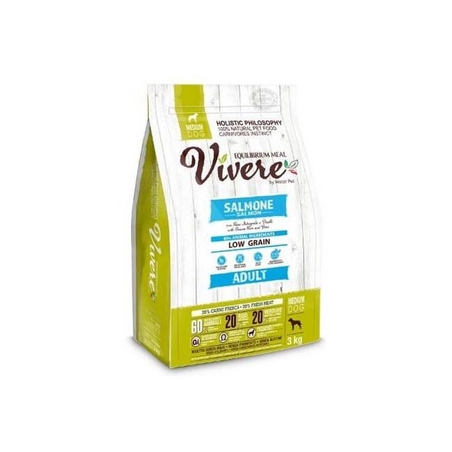 Vivere Dog Medium Adult Salmon 3kg Karma Monobiałkowa z Łososiem