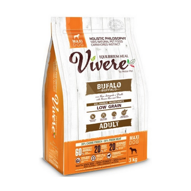 Vivere Maxi Adult Buffalo 3kg Karma Monobiałkowa z Bawołem dla dużych ras