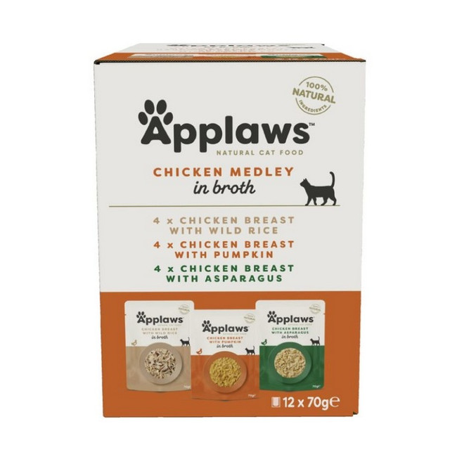 Applaws saszetki dla kota Chicken Selection Multi Pack 12x70g