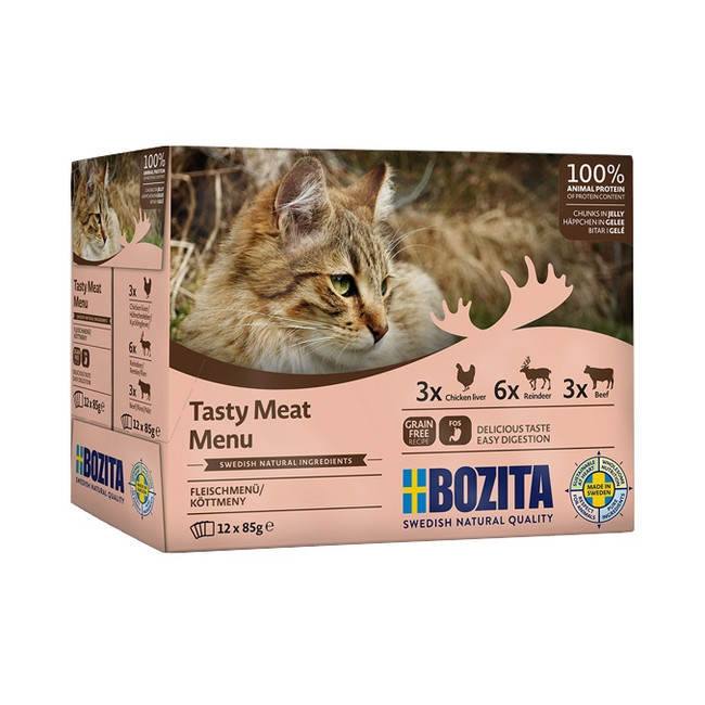 Bozita Cat Multibox z mięsem w galaretce saszetki 12x85g