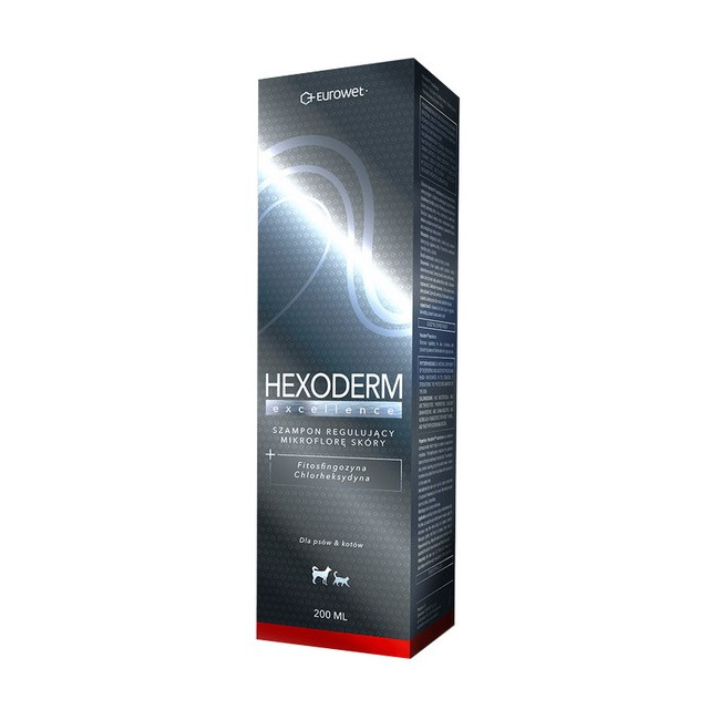 Hexoderm Excellence - szampon regulujący mikroflorę skóry z fitosfingozyną i chlorheksydyną dla kota i psa 200ml