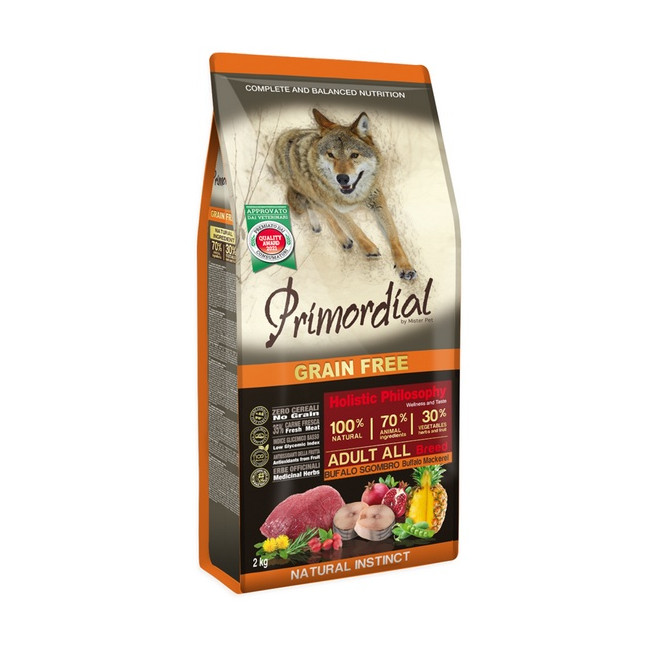 Primordial Dog Grain Free Adult Buffalo & Mackerel 2kg