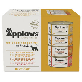 Applaws puszki dla kota Multipack Chicken 12x70g