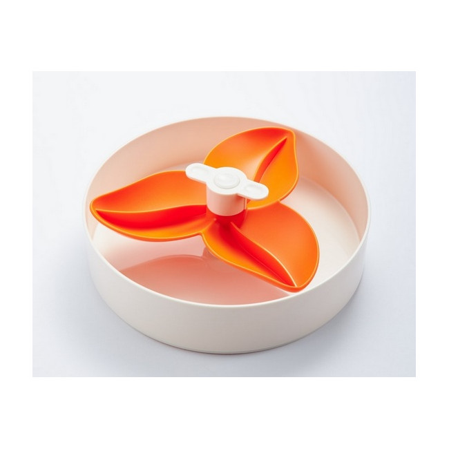 Spin Interaktywna miska Flower/Spin biało-pomarańczowa