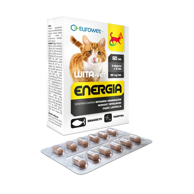 Wita-Vet Kot Energia Junior + Adult 60tabl
