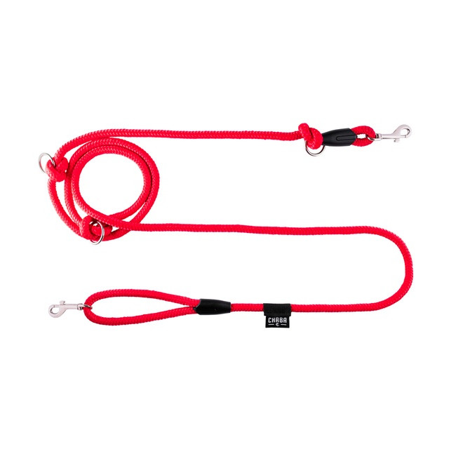 CHABA Smycz linka regulowana - 14mm x 138/260cm czerwona