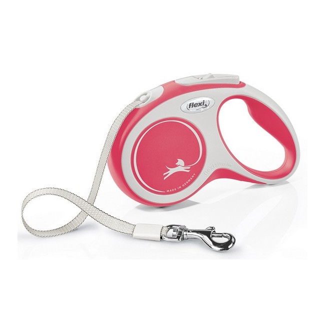 Flexi New Comfort Smycz taśma S 5m czerwona [FL-3523]