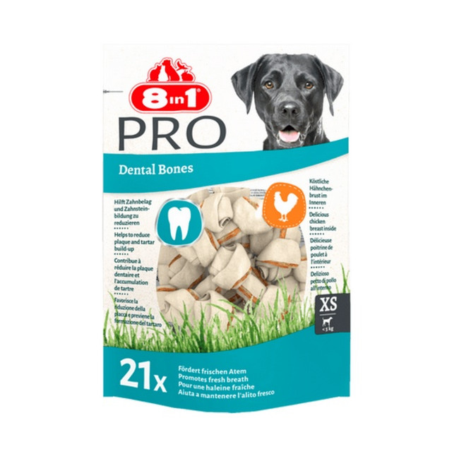 8in1 Dental Delights Bones XS torebka 21szt