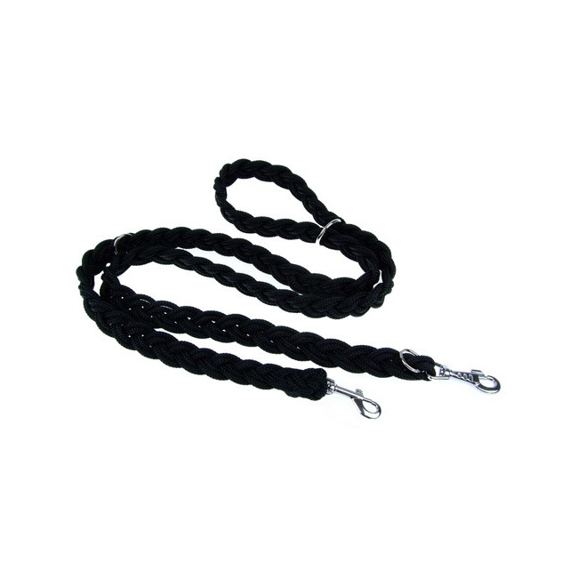 Champion Smycz Linka pleciona regulowana czarna [LSPR]